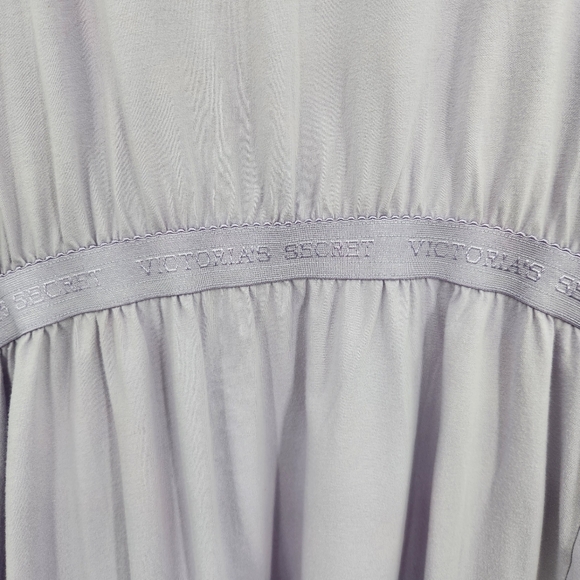 Victoria's Secret Cotton Short Robe Elastic Logo Back With Tie Womens Size Large - Picture 6 of 8